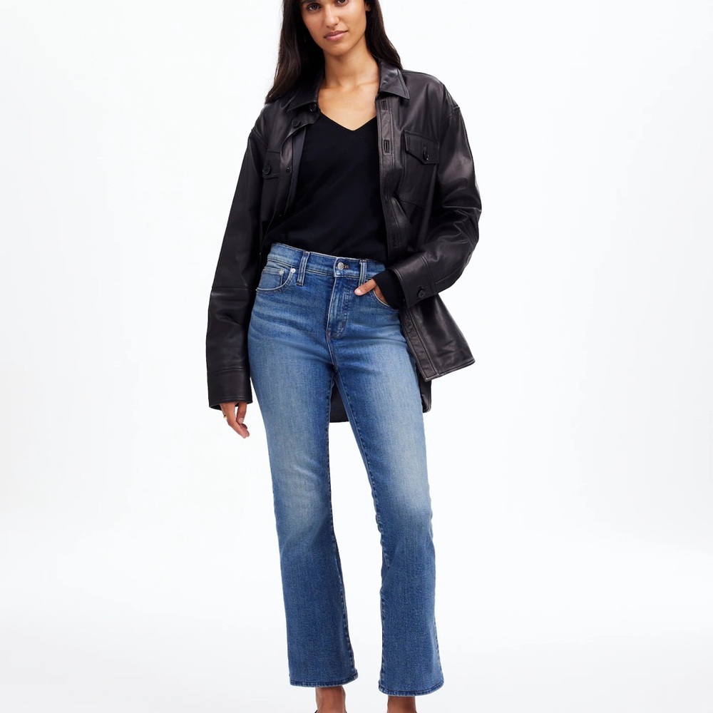 MADEWELL kick out crop (tall) jeans size 25